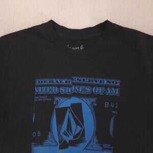 Volcom Crew Neck Short Sleeve Graphic T Shirt Mens Size Medium M Black